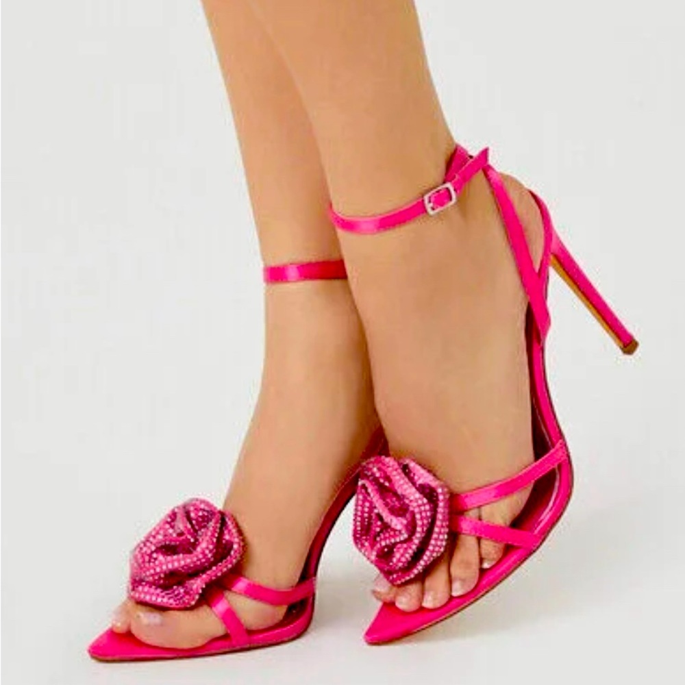 Hot Pink  Satin Shoes